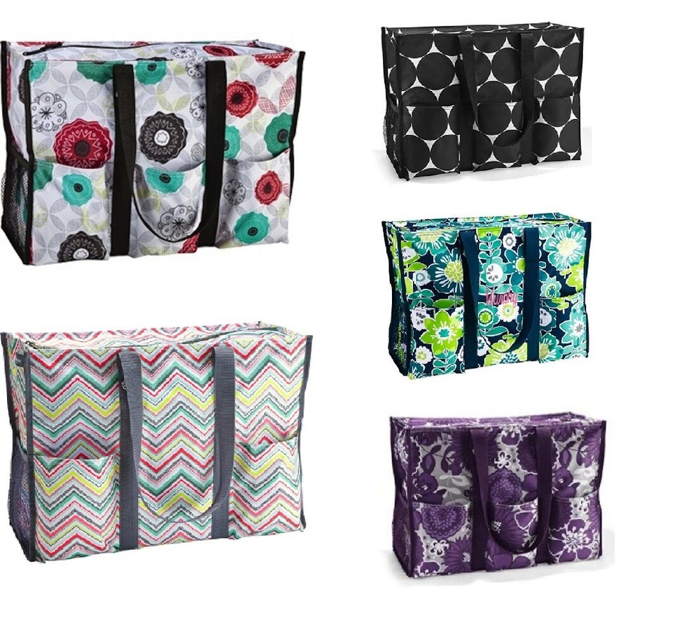 Thirty One Super Organizing Zip Top Utility Beach tote bag 31 gift More prints