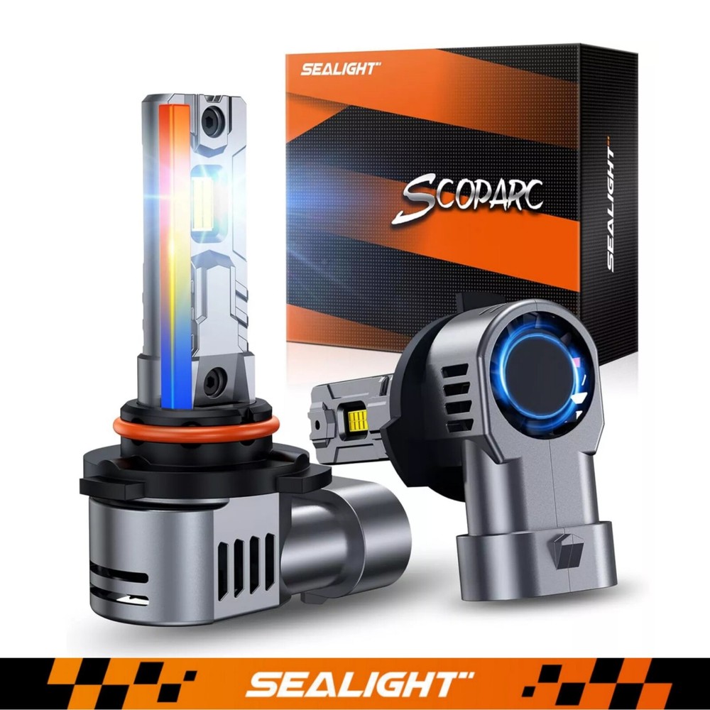 2x SEALIGHT 9005 LED Headlight Bulb 6500K White Bright For Cadillac Escalade SRX