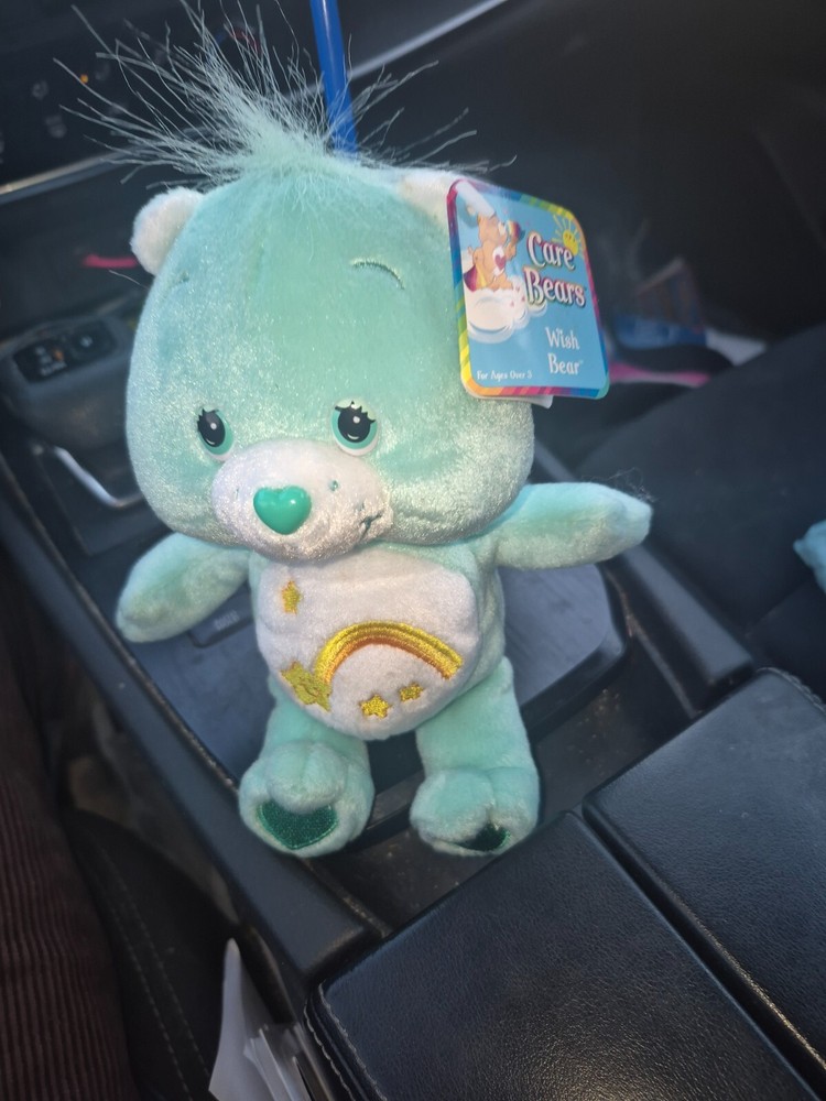 Vintage 2002 Care Bears Wish Bear Stuffed Plush 8 with tags