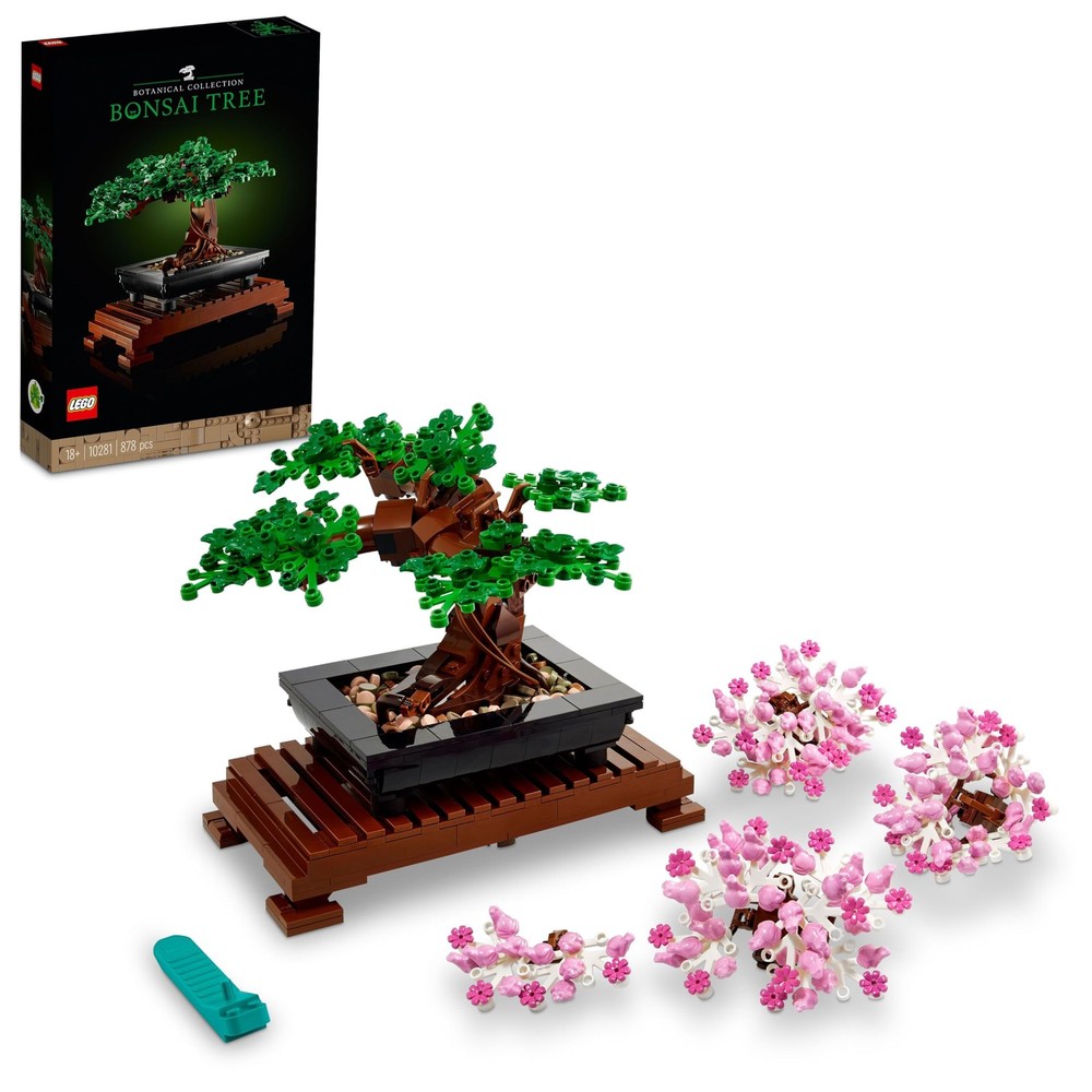 LEGO Botanical Bonsai Tree Building Kit 10281 with Cherry Blossoms