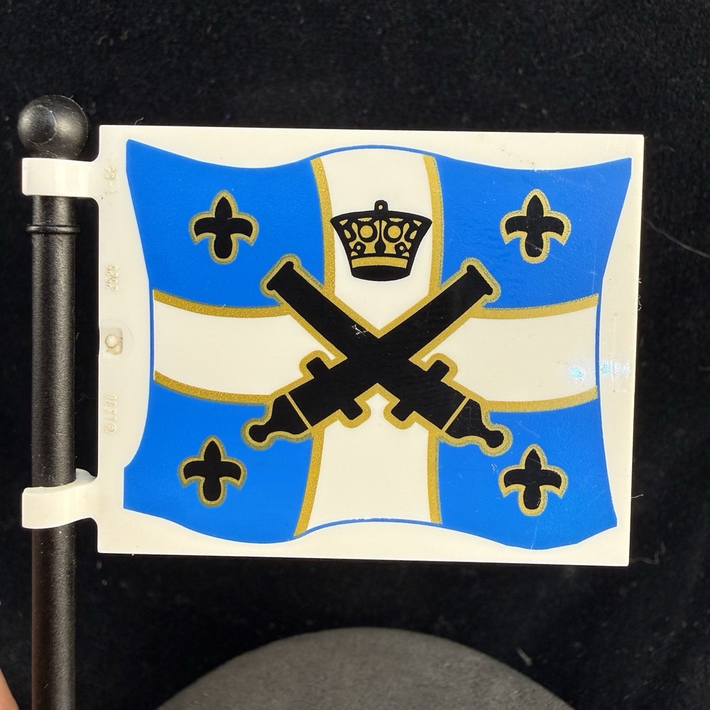 Lego Imperial Armada Blue / White Flag With Gold Trim Large Rare