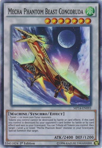 Mecha Phantom Beast Concoruda MP14-EN093 Super Rare 1st Edition Heavily Played