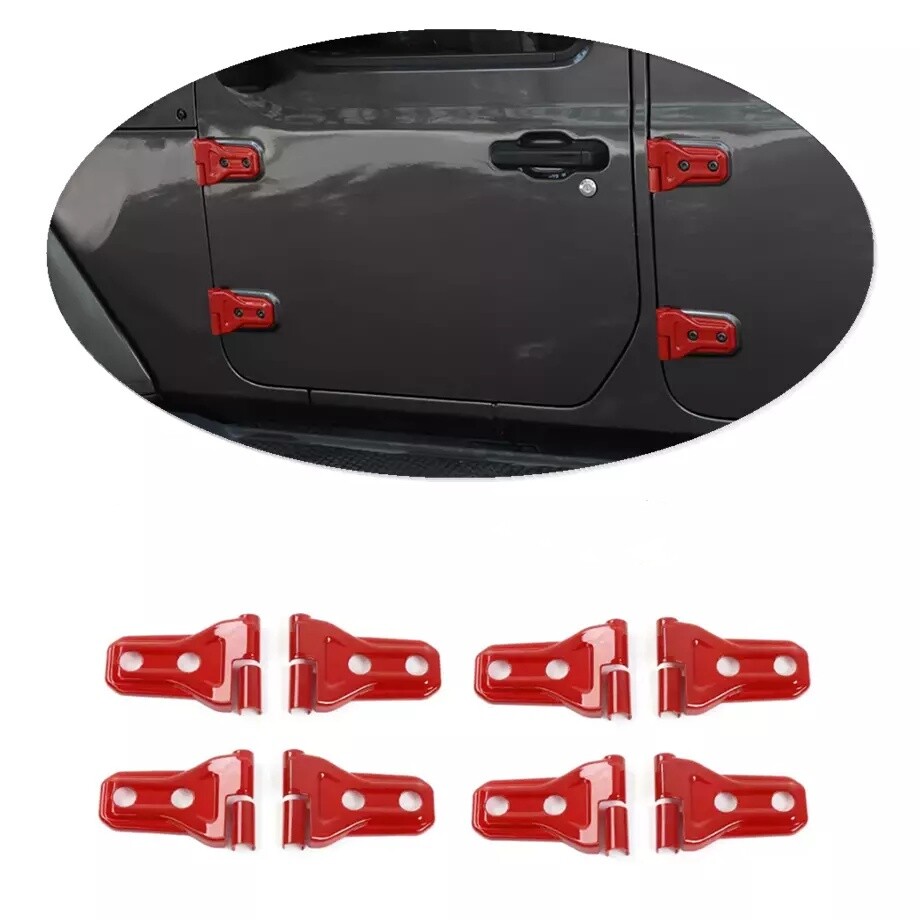 Car Door Hinge Cover Trim For Jeep Gladiator JT/JL 2018-2023 Accessories Red ABS
