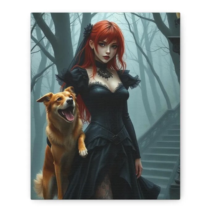 Mystic Red Fantasy Wall Art for Enchanted Home Decor