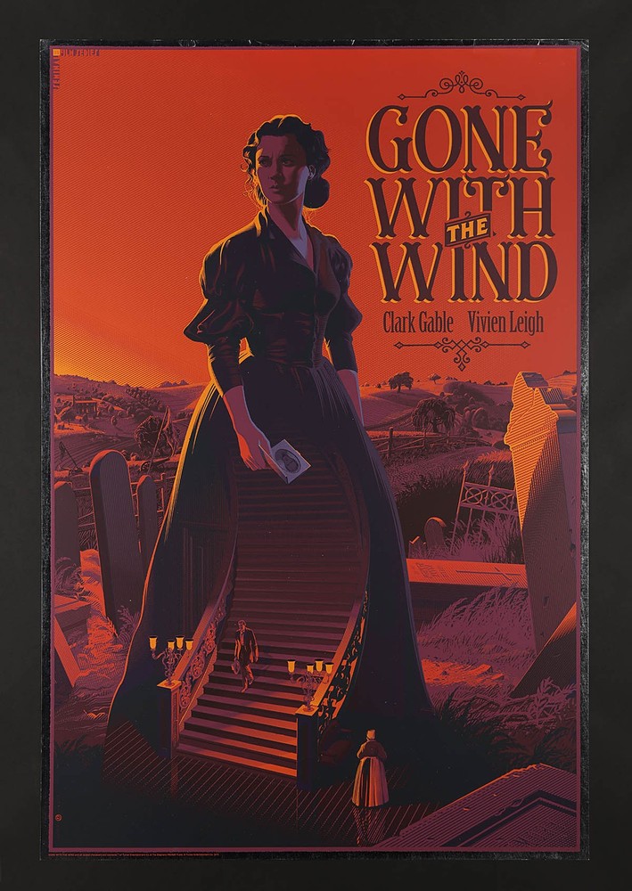 Gone With the Wind Foil by Laurent Durieux 9/20 Screen Print Movie Art Poster
