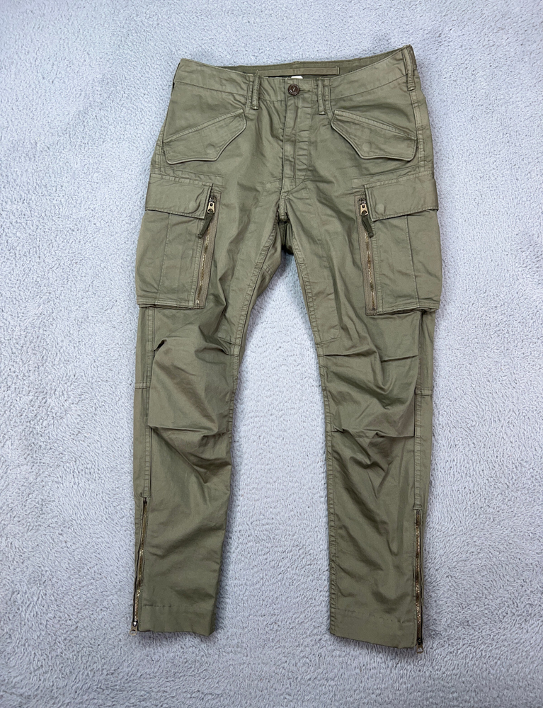 Double RL Ralph Lauren Mens 29x28 RRL Cargo Military Parachute Pants with Zipper-image