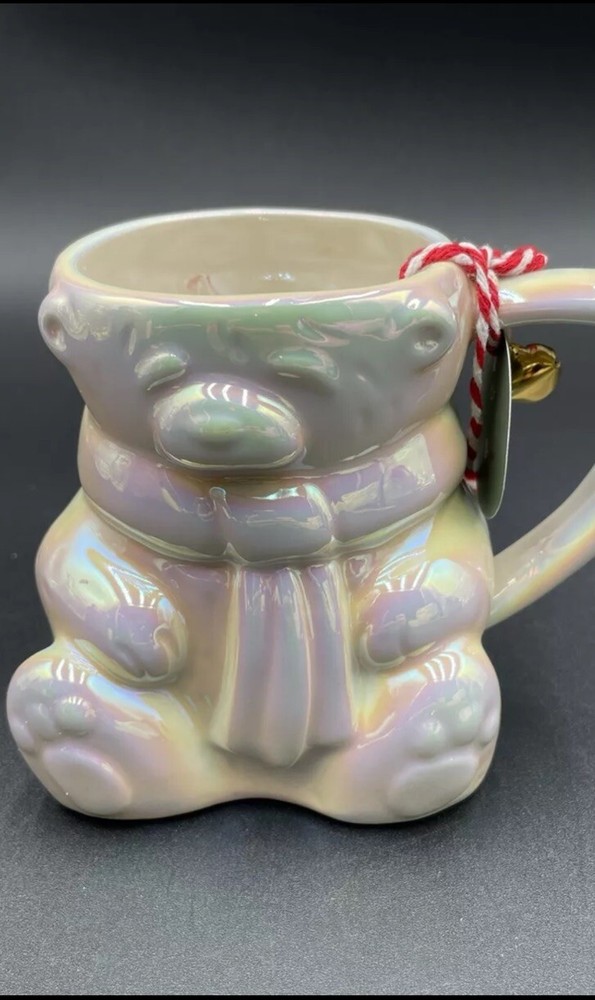 Anthropology Polar Bear Stoneware Mug, Pearl, 15oz - New In Box