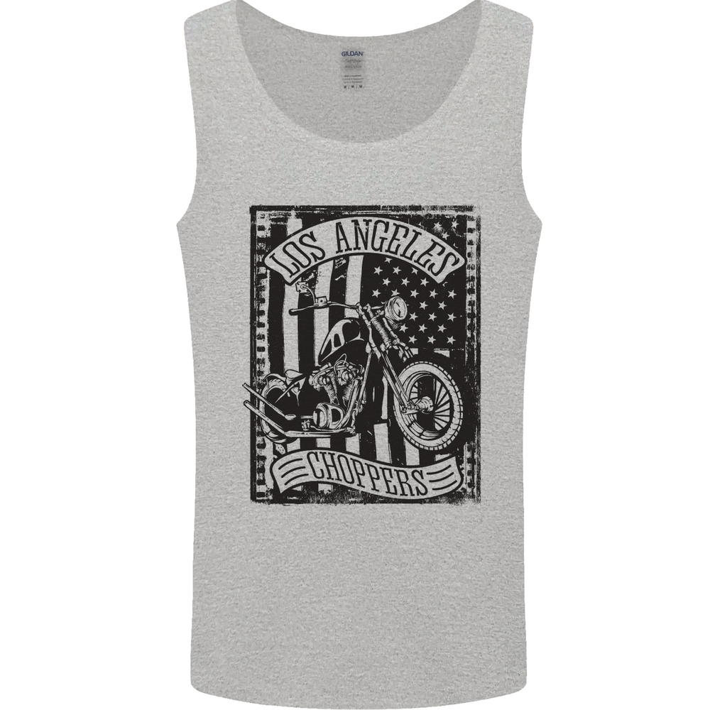 LA Choppers Motorcycle Motorbike Biker Mens Vest Tank Top