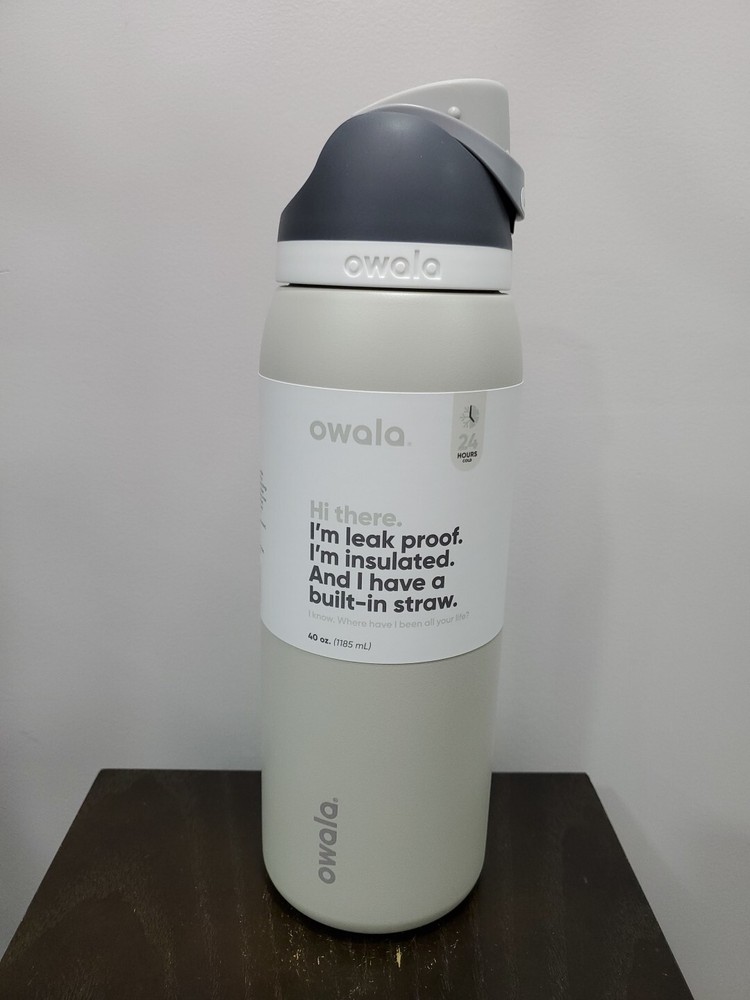Owala FreeSip Stainless Steel Water Bottle / 40oz / Color: Rock On