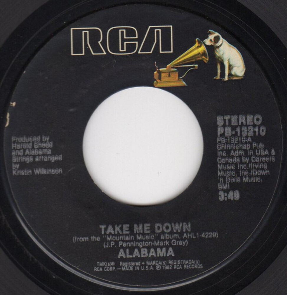 Alabama - Take Me Down - RCA - PB-13210 - 7