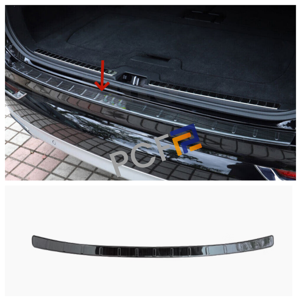 For 2016-2024 Volvo XC90 black steel Rear Bumper Protector Cover Trim