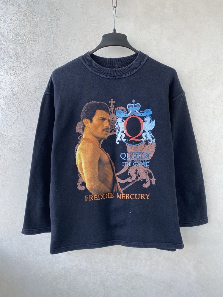 Vintage Queen The Game Freddie Mercury Rock Band Crewneck Sweatshirt Size M