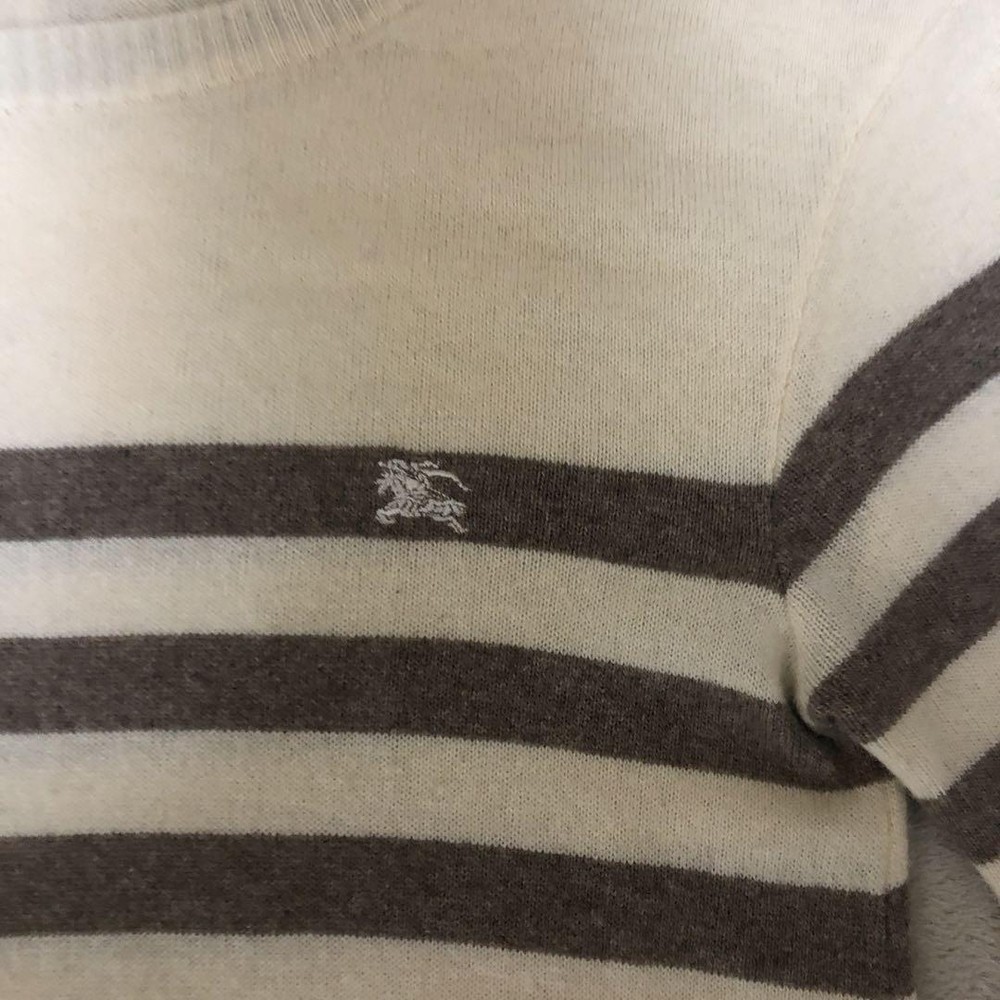 Burberry Knit One Piece Dress M, Logo Embroidery, Used, Chic Party Wear