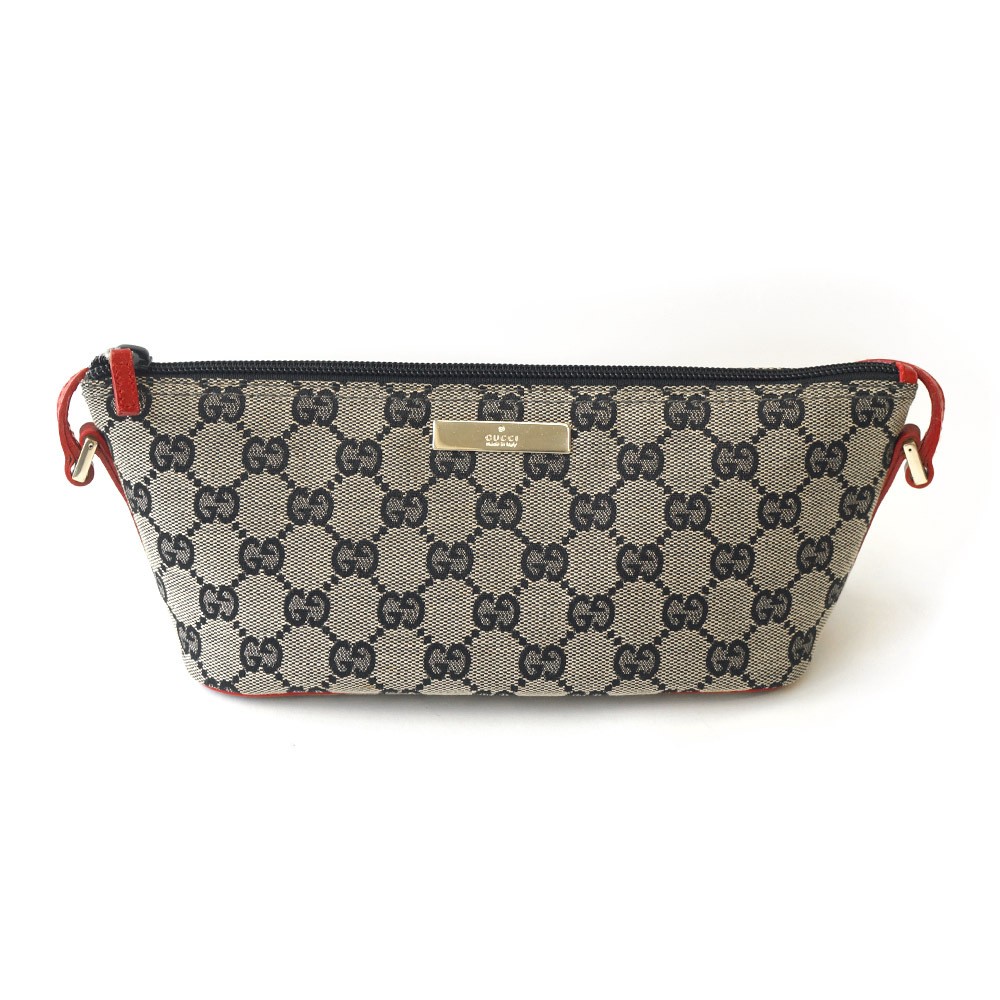 GUCCI GG Canvas Leather Shoulder Bag Pouch Accessory 499450