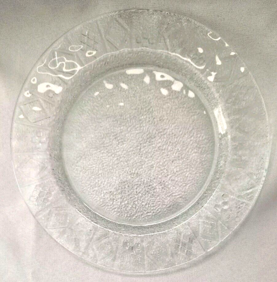 SET OF 3 STUDIO NOVA ADIRONDACK GREEN GLASS SALAD PLATES 7 3/4