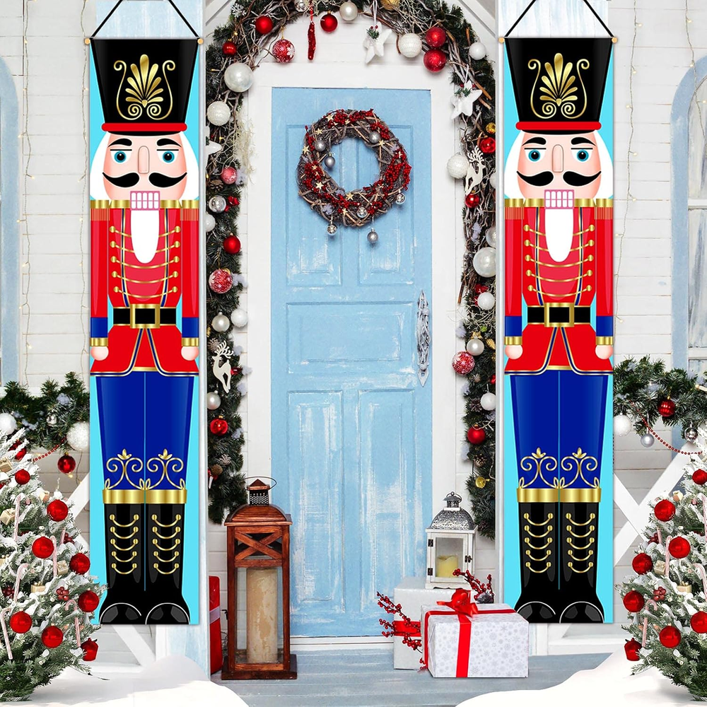 Nutcracker Banner Christmas Decorations - Xmas Décor Indoor &Outdoor – Life Size