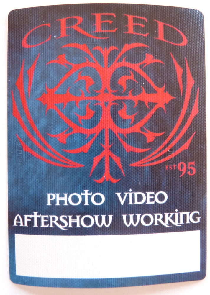 Creed 2012 Concert Tour Blue Backstage Pass D14