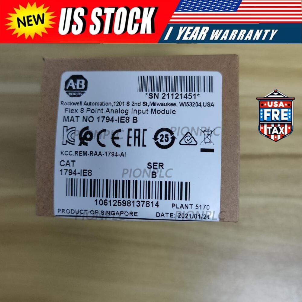 Allen Bradley 1794-IE8 AB 1794IE8 /B Flex 8 PointAnalog Input Module PLC