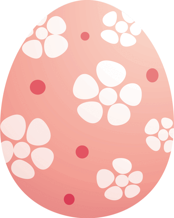 Pink Flower Easter Egg Car Bumper Sticker Decal