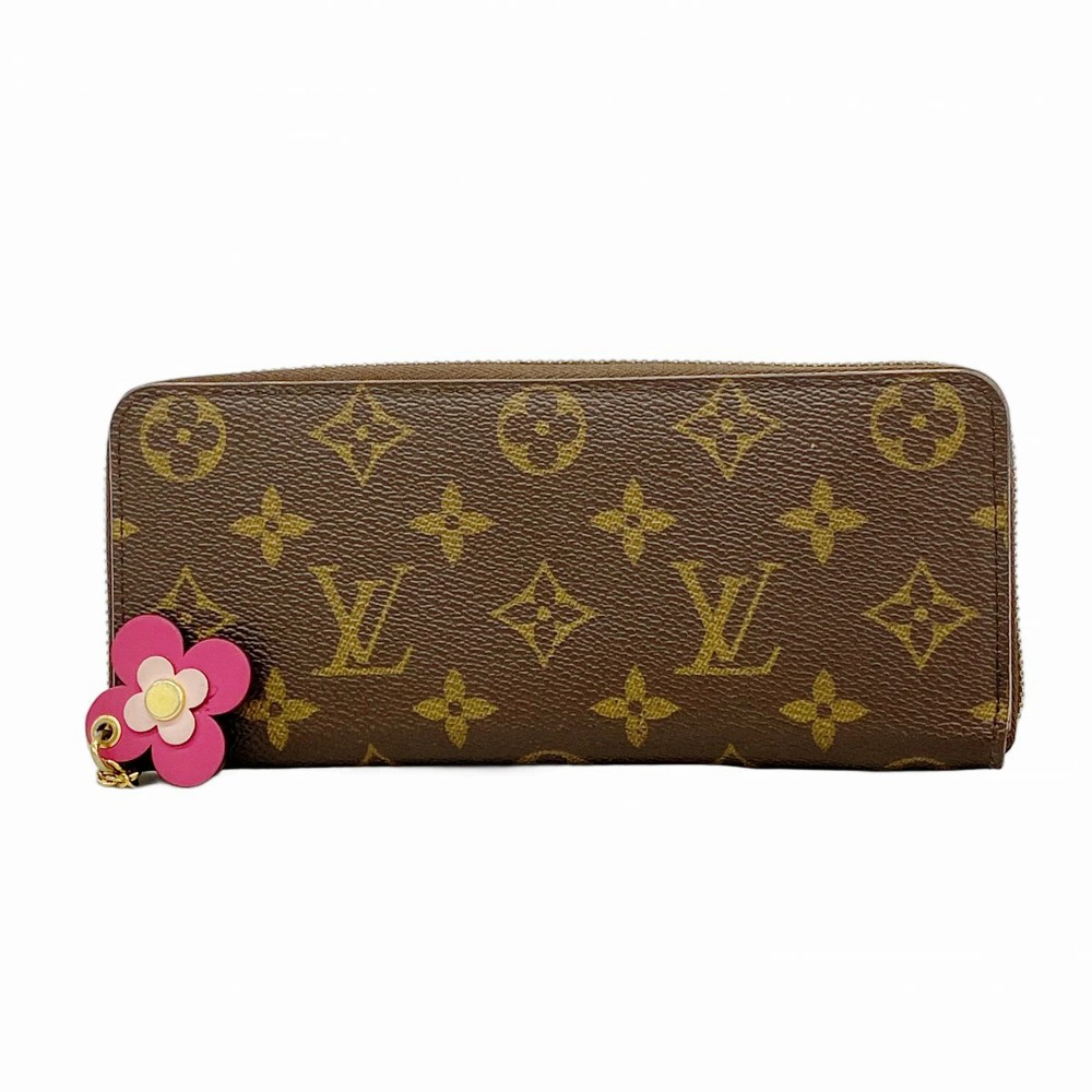LOUIS VUITTON 6bd4969-k Long Wallet Monogram Portefeuille Clemence Flower