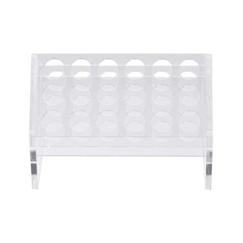 Slant Acrylic Test Tube Rack Holder for 10ml/15ml Lab Test Tube Clear 18-Sockets
