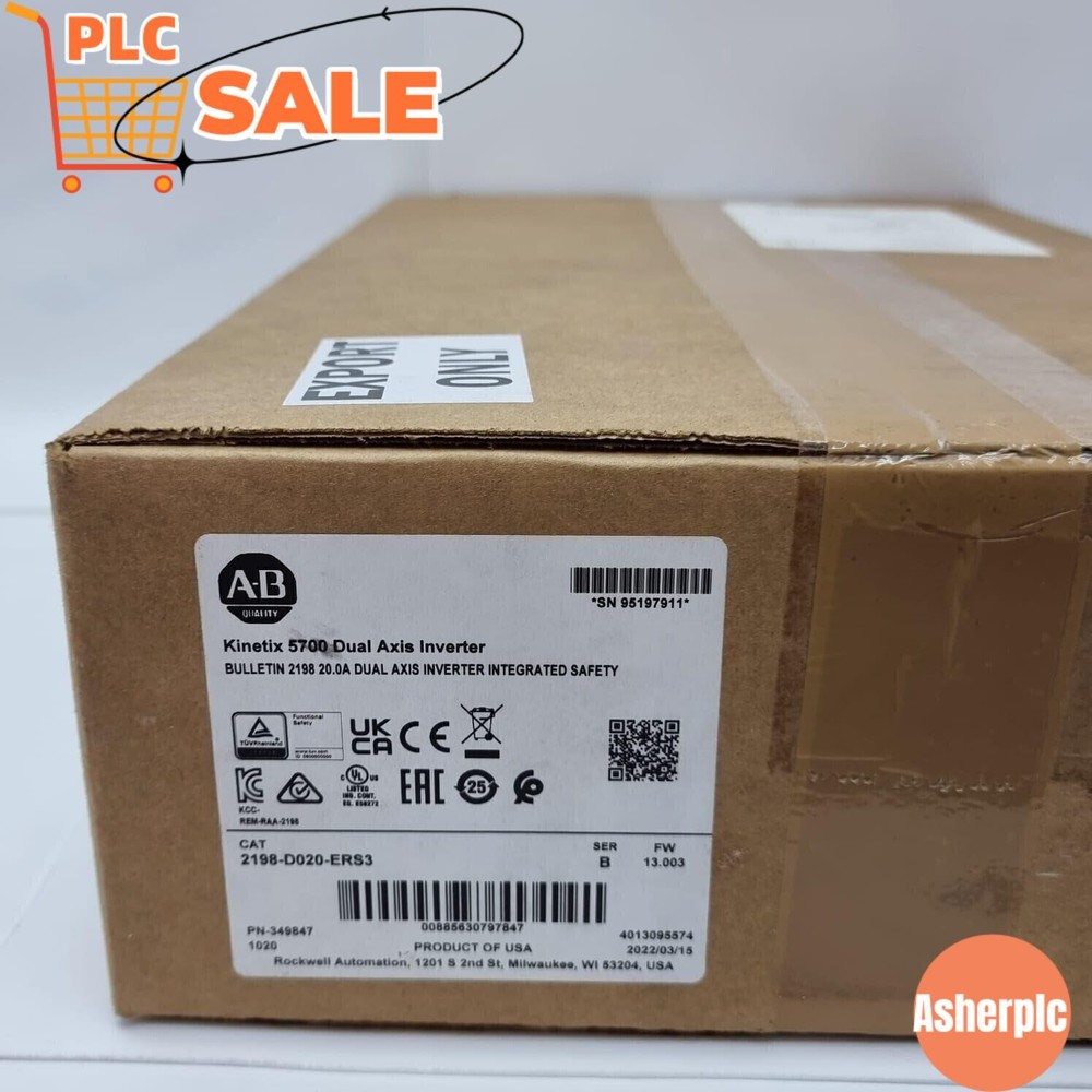 Sealed In Box Allen Bradley 2198-D020-ERS3 Kinetix 5700 Dual Axis Inverter