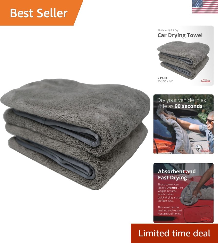 Platinum Microfiber Car Towels - Set of 2 Large 25.5