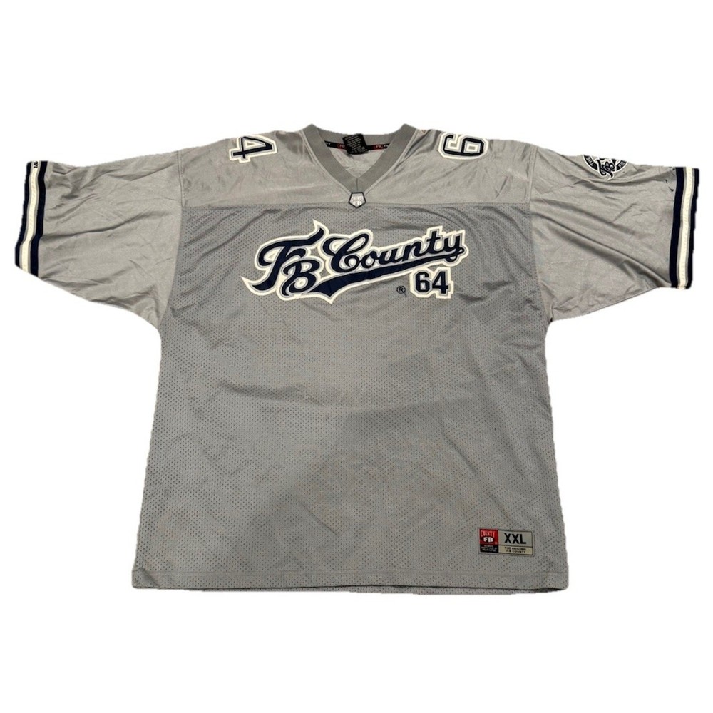 The OG Fb County 64 Men's Gray Vintage 90's Jersey Size 2XL Made in Korea Marks