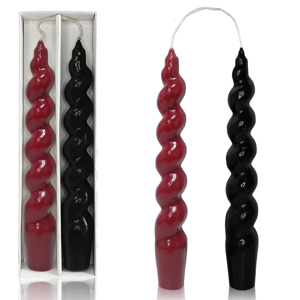 7 Inch Spiral Taper Candles Twisted Candlesticks Short Tapered