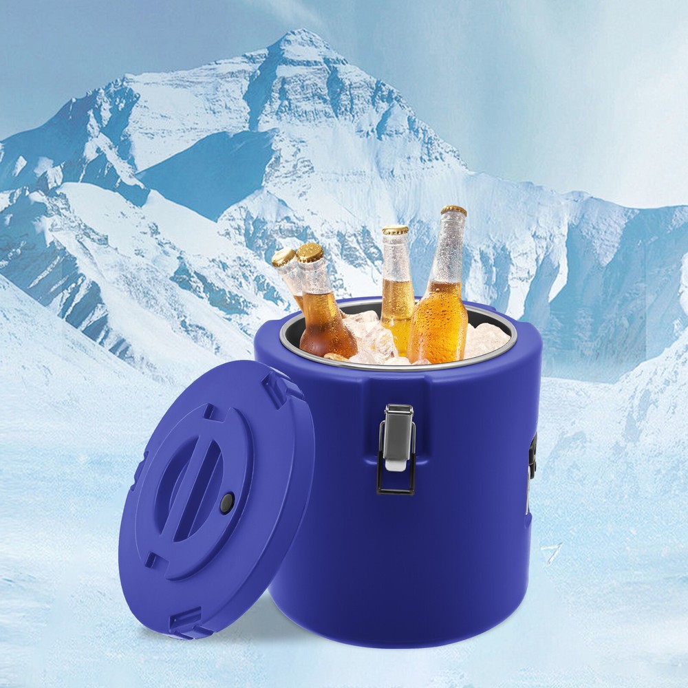 Blue 15L/13.62 QT Modern Insulated Bucket, Insulated Soup Container With Lid