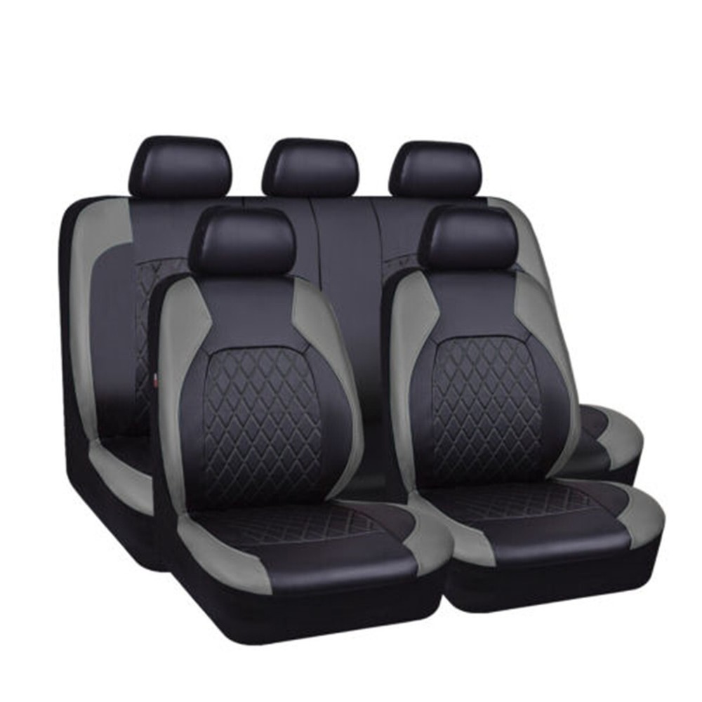 Car Seat Covers Cushions Front Rear Full Set Protector PU Leather Breathable