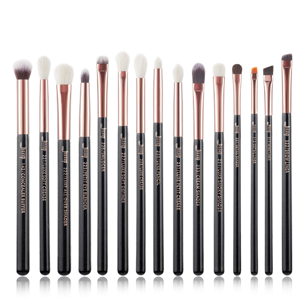 15Pcs Professional Makeup Brushes Set Make up Brush Tools Kit Eye Liner Shader W