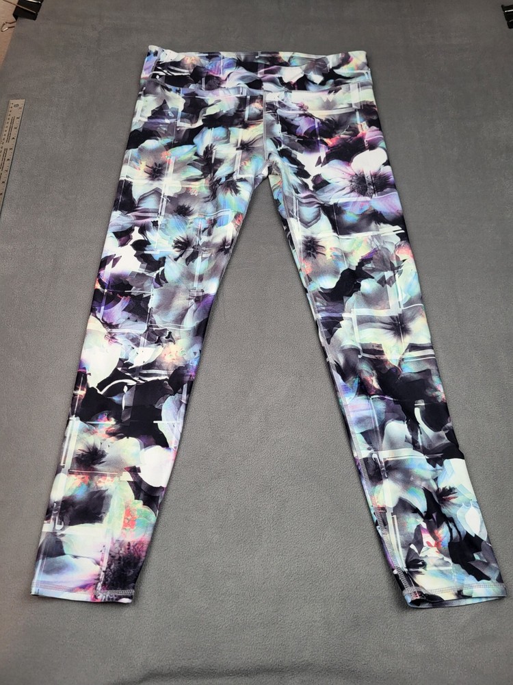 Fabletics Powerhold 2XL Floral Lightweight Stretch Workout Leggings for Women