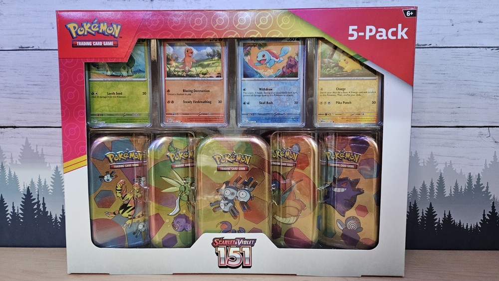 Pokémon TCG Tin Kanto Power 5 Mini Tin Box Set
