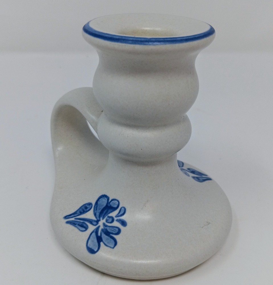 Vintage Pfaltzgraff Yorktowne Candle Holder with Handle for Rustic Decor
