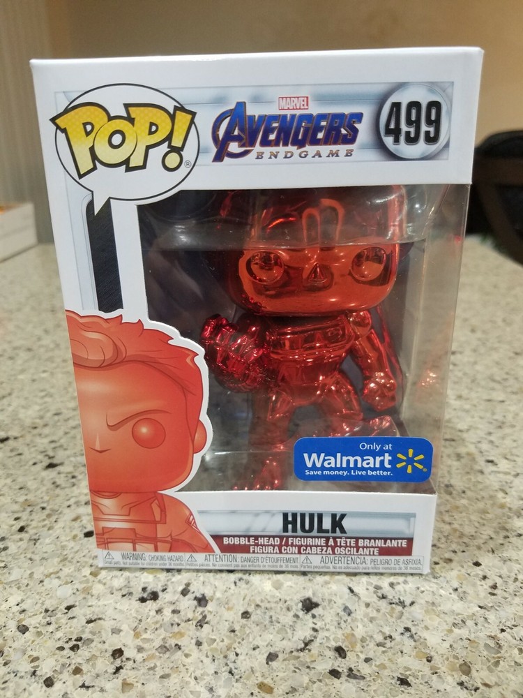 Funko Pop! Marvel Avengers Endgame Red Chrome Hulk #499 Walmart Exclusive