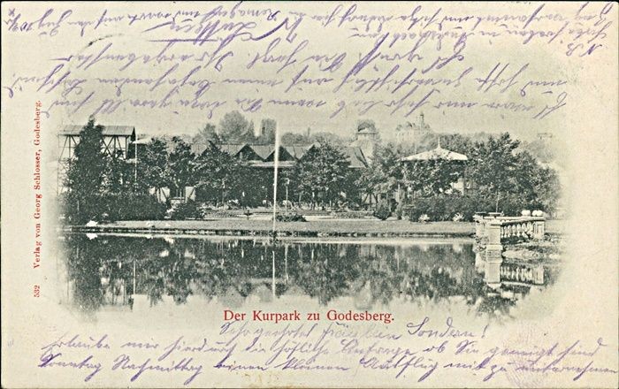 Ansichtskarte Nordrhein-Westfalen (b247) Godesberg 1898 Kurpark