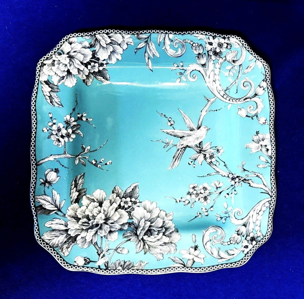 222 Fifth ADELAIDE TURQUOISE -- Square Dinner Plate 11
