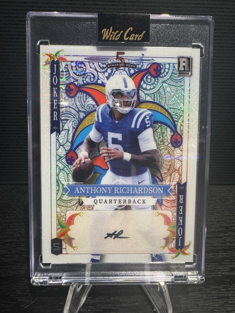 2023 Wild Card 5 Card Draw Stacked Deck  - ANTHONY RICHARDSON - 1/1 Rookie Auto