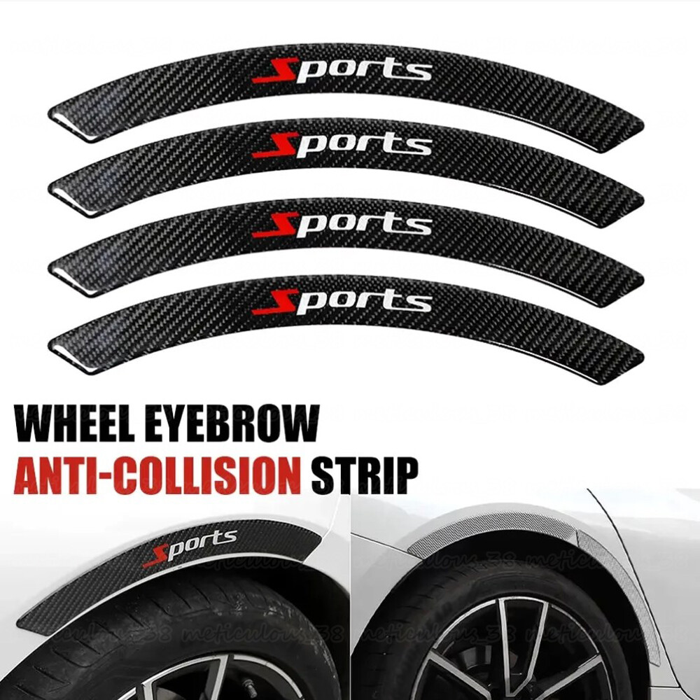 Carbon Fiber Car Wheel Eyebrow Fender Sticker Anti-Scratch Strip Accessories