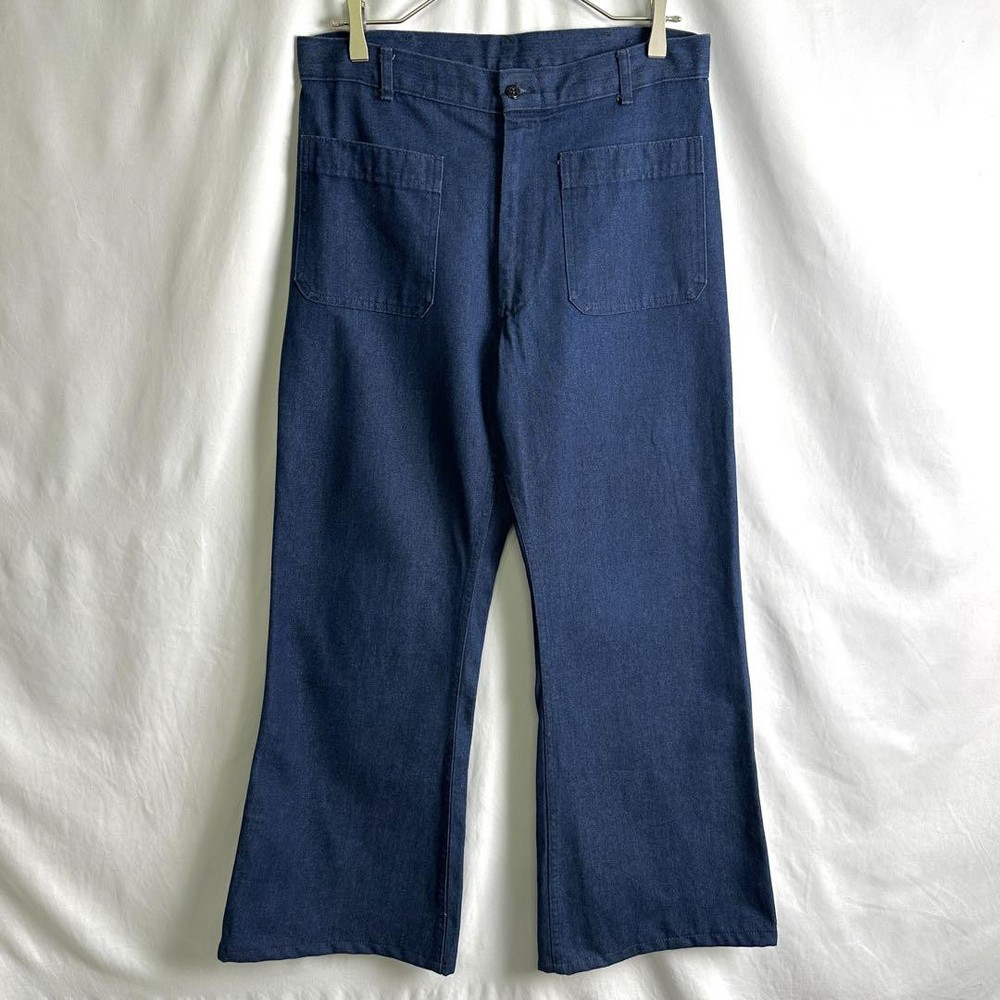 90S Us.Navy Boots Cut Denim Pants W32 L30 Dark Blue