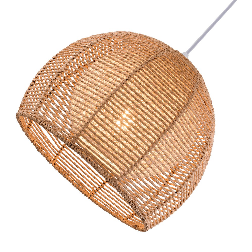 Vintage Bamboo Wicker Rattan Shade Pendant Light Hanging Fixture Ceiling Lamp