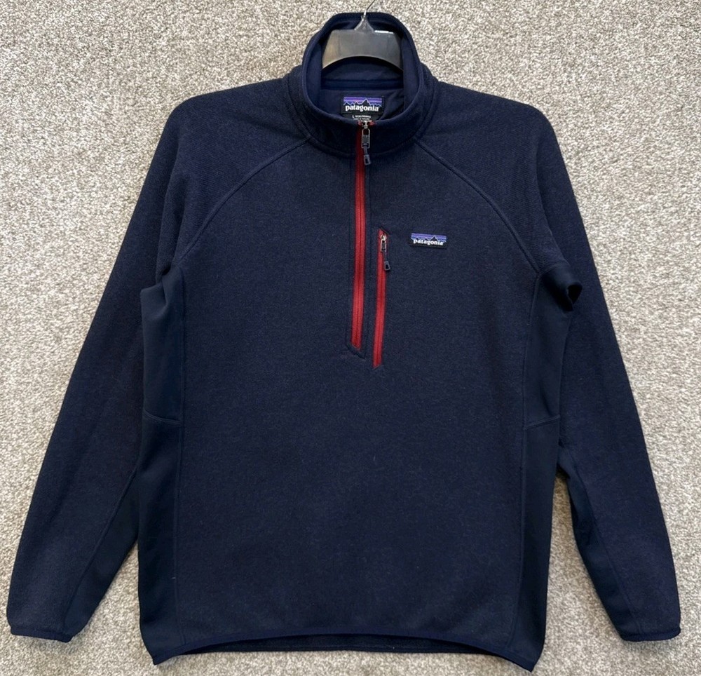 Patagonia Mens Large Blue Performance Better Sweater 1/4 Zip Fleece Jacket 25980