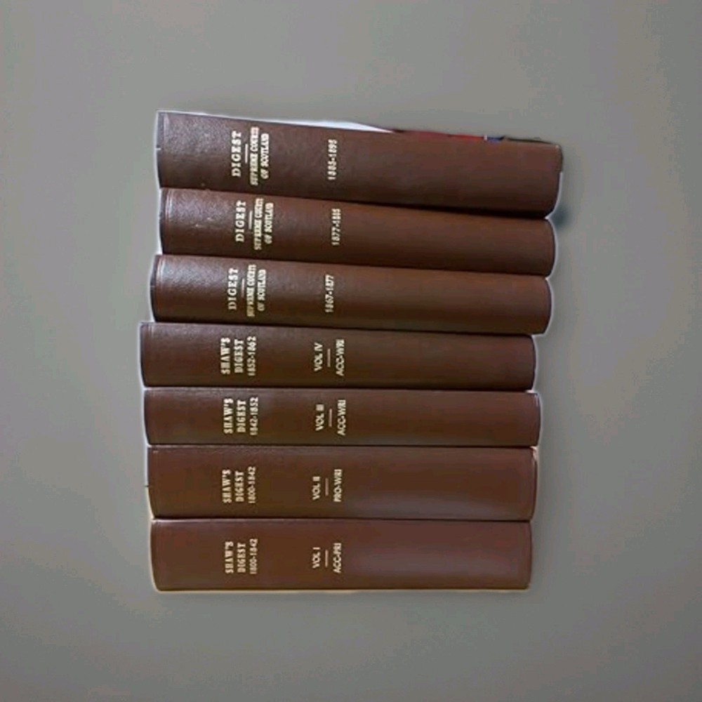 Shaw's Digest Volume 1 to 4, 1800 to 1862 Full Set