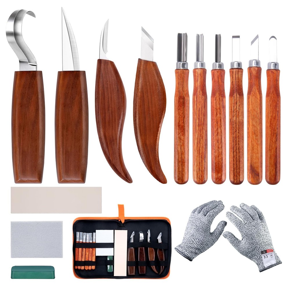 Wood Carving Tools Set, Wood Whittling Kit for Beginners Kids and Adults - Wo...