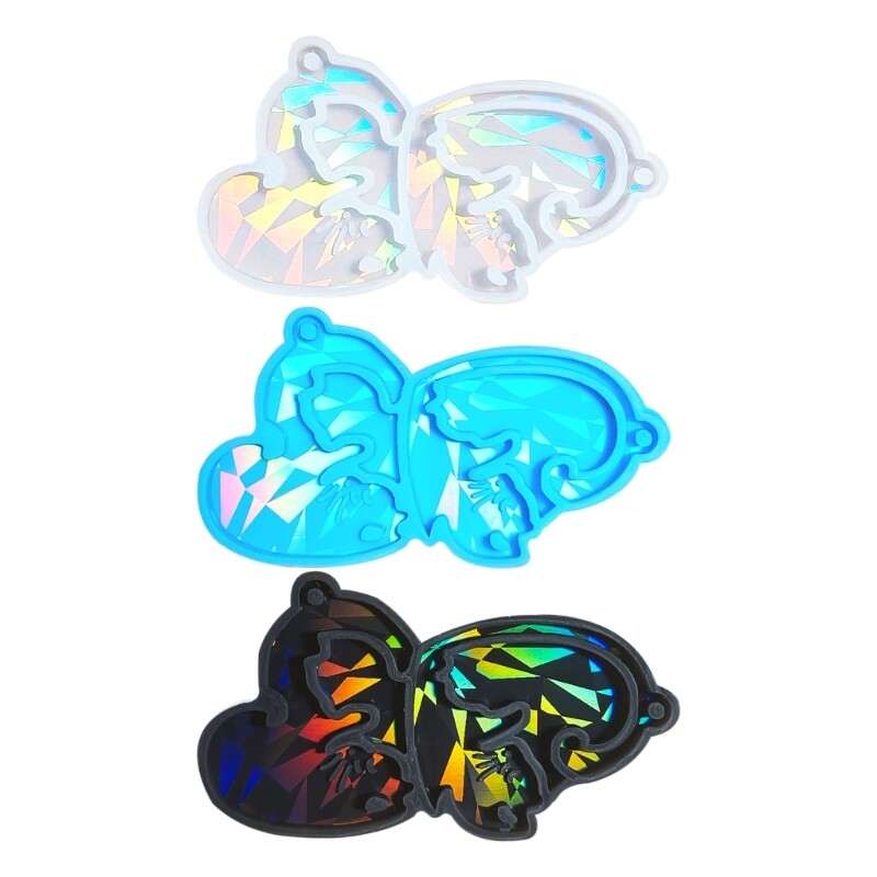 Shaped Keychain Pendant Silicone Mold for DIY Crystal Epoxy Jewelry Making