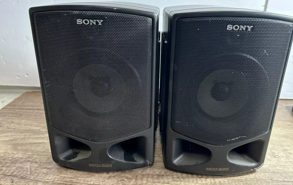 SONY Mega Bass Wired Bookshelf Speakers for Portable BoomBox Audio