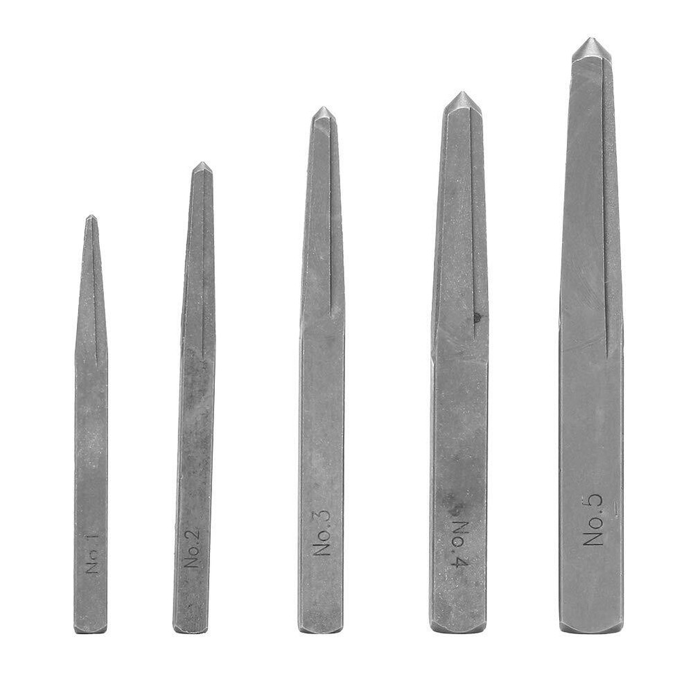 5Pcs Straight Fluted Screw Extractor Kit for Broken or Damaged Bolts  