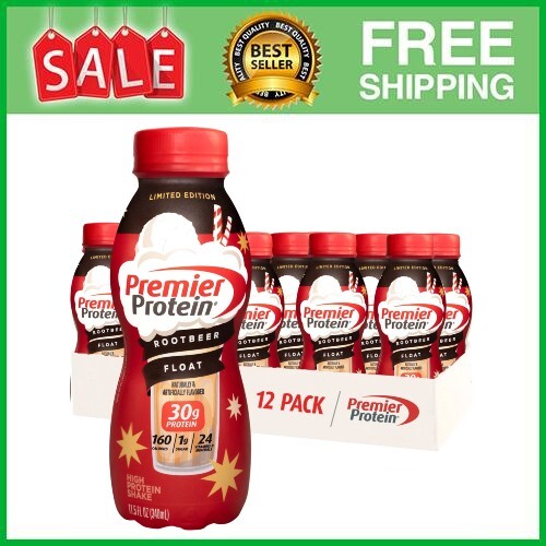 Premier Protein Shake, Root Beer Float Limited Time, 30g Protein, 11.5 fl oz, 12-image