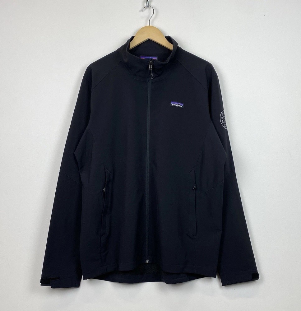 Patagonia Adze Windproof Jacket Men's Size L Black Full Zip Regular Fit NWT
